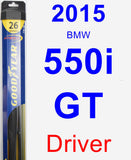 Driver Wiper Blade for 2015 BMW 550i GT - Hybrid