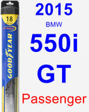 Passenger Wiper Blade for 2015 BMW 550i GT - Hybrid