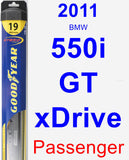 Passenger Wiper Blade for 2011 BMW 550i GT xDrive - Hybrid