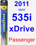 Passenger Wiper Blade for 2011 BMW 535i xDrive - Hybrid