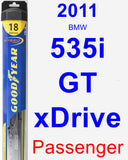 Passenger Wiper Blade for 2011 BMW 535i GT xDrive - Hybrid