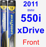 Front Wiper Blade Pack for 2011 BMW 550i xDrive - Hybrid