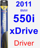 Driver Wiper Blade for 2011 BMW 550i xDrive - Hybrid