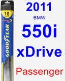 Passenger Wiper Blade for 2011 BMW 550i xDrive - Hybrid