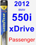 Passenger Wiper Blade for 2012 BMW 550i xDrive - Hybrid