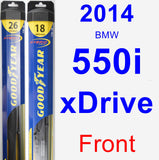 Front Wiper Blade Pack for 2014 BMW 550i xDrive - Hybrid