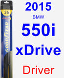 Driver Wiper Blade for 2015 BMW 550i xDrive - Hybrid