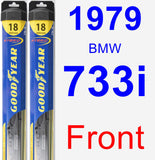 Front Wiper Blade Pack for 1979 BMW 733i - Hybrid