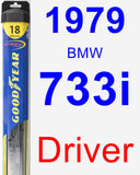 Driver Wiper Blade for 1979 BMW 733i - Hybrid