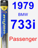 Passenger Wiper Blade for 1979 BMW 733i - Hybrid