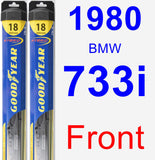 Front Wiper Blade Pack for 1980 BMW 733i - Hybrid