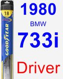 Driver Wiper Blade for 1980 BMW 733i - Hybrid