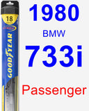 Passenger Wiper Blade for 1980 BMW 733i - Hybrid