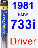Driver Wiper Blade for 1981 BMW 733i - Hybrid