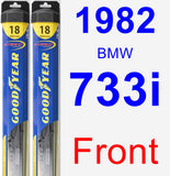 Front Wiper Blade Pack for 1982 BMW 733i - Hybrid