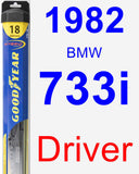 Driver Wiper Blade for 1982 BMW 733i - Hybrid