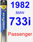 Passenger Wiper Blade for 1982 BMW 733i - Hybrid