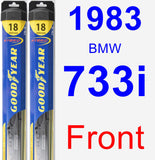 Front Wiper Blade Pack for 1983 BMW 733i - Hybrid