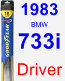 Driver Wiper Blade for 1983 BMW 733i - Hybrid