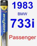 Passenger Wiper Blade for 1983 BMW 733i - Hybrid