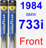 Front Wiper Blade Pack for 1984 BMW 733i - Hybrid
