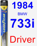 Driver Wiper Blade for 1984 BMW 733i - Hybrid