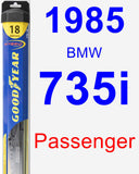 Passenger Wiper Blade for 1985 BMW 735i - Hybrid