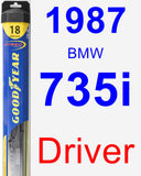 Driver Wiper Blade for 1987 BMW 735i - Hybrid