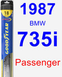 Passenger Wiper Blade for 1987 BMW 735i - Hybrid