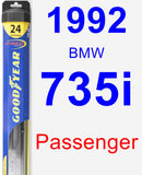 Passenger Wiper Blade for 1992 BMW 735i - Hybrid