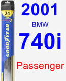 Passenger Wiper Blade for 2001 BMW 740i - Hybrid
