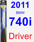 Driver Wiper Blade for 2011 BMW 740i - Hybrid