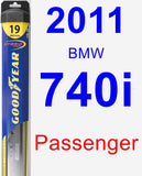 Passenger Wiper Blade for 2011 BMW 740i - Hybrid