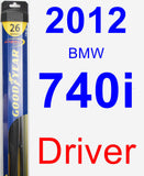 Driver Wiper Blade for 2012 BMW 740i - Hybrid