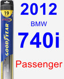 Passenger Wiper Blade for 2012 BMW 740i - Hybrid