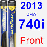 Front Wiper Blade Pack for 2013 BMW 740i - Hybrid