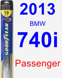 Passenger Wiper Blade for 2013 BMW 740i - Hybrid