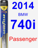 Passenger Wiper Blade for 2014 BMW 740i - Hybrid