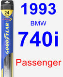 Passenger Wiper Blade for 1993 BMW 740i - Hybrid