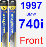 Front Wiper Blade Pack for 1997 BMW 740i - Hybrid