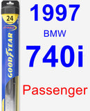 Passenger Wiper Blade for 1997 BMW 740i - Hybrid