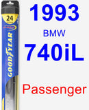 Passenger Wiper Blade for 1993 BMW 740iL - Hybrid