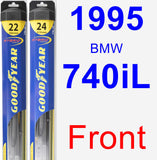Front Wiper Blade Pack for 1995 BMW 740iL - Hybrid