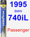 Passenger Wiper Blade for 1995 BMW 740iL - Hybrid