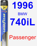 Passenger Wiper Blade for 1996 BMW 740iL - Hybrid