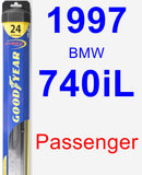Passenger Wiper Blade for 1997 BMW 740iL - Hybrid