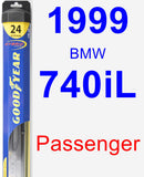 Passenger Wiper Blade for 1999 BMW 740iL - Hybrid