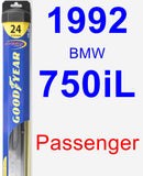 Passenger Wiper Blade for 1992 BMW 750iL - Hybrid