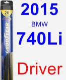 Driver Wiper Blade for 2015 BMW 740Li - Hybrid