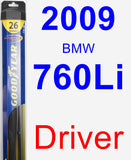 Driver Wiper Blade for 2009 BMW 760Li - Hybrid